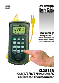 Thumbnail of document Manual - CL3515R Rugged 11 Thermocouple type & mV Calibrator Thermometer